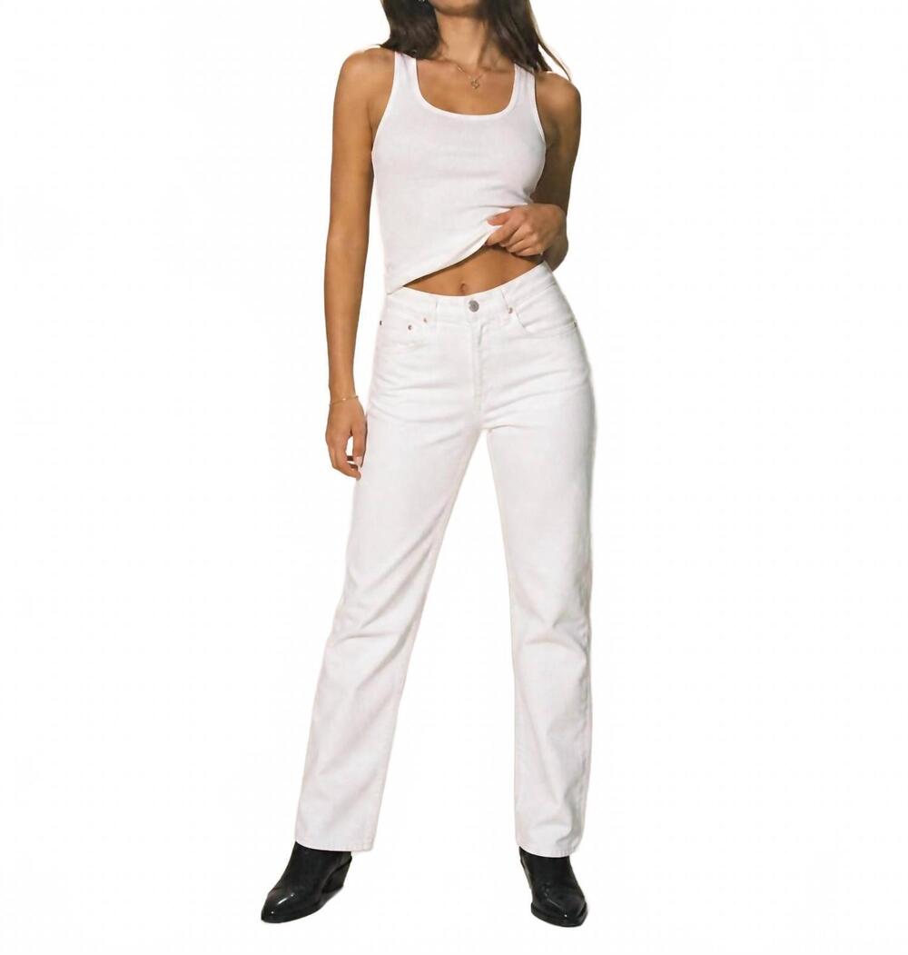 NEW MAVI anika straight jean in white
